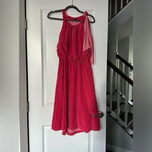 NWT WHBM Coral Halter Dress SZ: 4